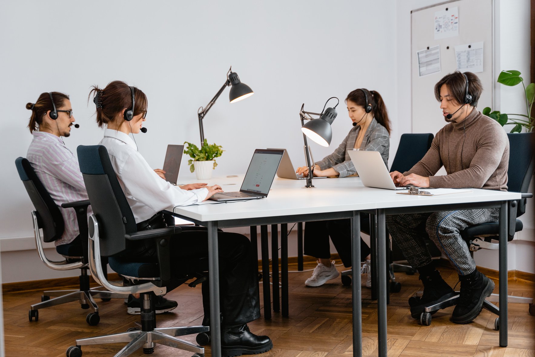 People Working in Call Center